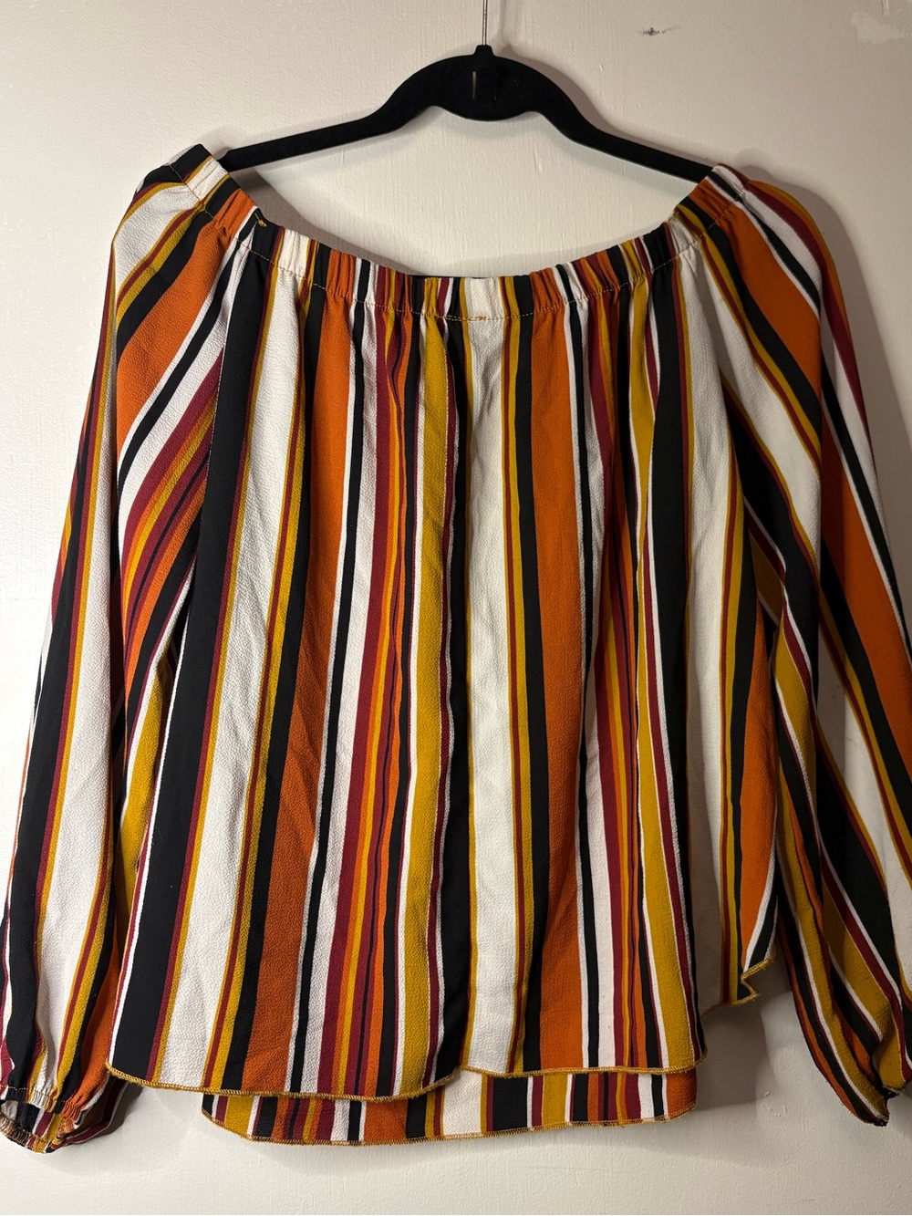π₯π 2/$15ππ₯ off the shoulder top vertical stripes